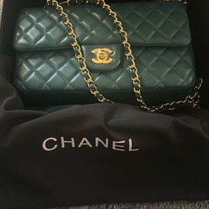 Deep Turquoise flap bag cc